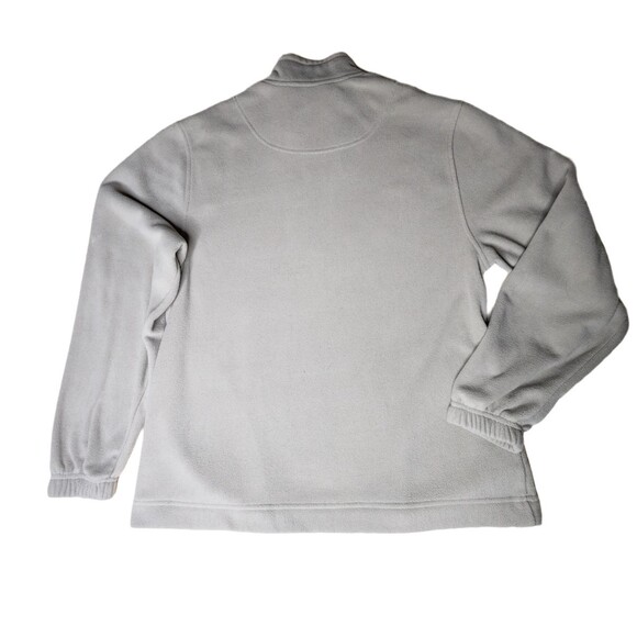 Saddlebred Men's Fleece Pullover Jacket Sz. M Quarter Zip Gray Beige - Picture 3 of 6